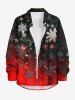Christmas Snowflake Dip Dye Ombre Print Plus Size Matching Outfit For Couples -  