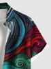 Christmas Snowman Spiral Cloud Print Plus Size Matching Outfit For Couples -  