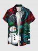 Christmas Snowman Spiral Cloud Print Plus Size Matching Outfit For Couples -  