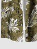 Coconut Tree Tropical Leaf Flower Print Plus Size Matching Hawaii Beach Outfit For Couples -  