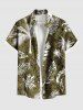 Coconut Tree Tropical Leaf Flower Print Plus Size Matching Hawaii Beach Outfit For Couples -  