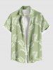 Leaf Print Plus Size Matching Hawaii Beach Outfit For Couples -  
