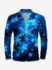 Christmas Snowflake Galaxy Print Plus Size Matching Outfit For Couples -  