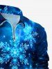 Christmas Snowflake Galaxy Print Plus Size Matching Outfit For Couples -  