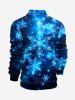 Christmas Snowflake Galaxy Print Plus Size Matching Outfit For Couples -  