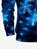 Christmas Snowflake Galaxy Print Plus Size Matching Outfit For Couples -  