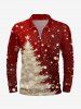 Christmas Tree Star Light Glitter 3D Print Plus Size Matching Outfit For Couples -  