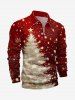 Christmas Tree Star Light Glitter 3D Print Plus Size Matching Outfit For Couples -  