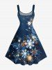Christmas Snowflake Leaf Glitter 3D Print Plus Size Matching Outfit For Couples -  