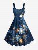 Christmas Snowflake Leaf Glitter 3D Print Plus Size Matching Outfit For Couples -  