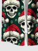 Christmas Hat Skulls Print Plus Size Matching Outfit For Couples -  
