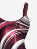 Plus Size Christmas Ball Curve Ombre Print A Line Dress -  