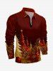 Christmas Tree Leaf Print Plus Size Matching Outfit For Couples -  