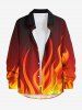Ombre Fire Flame Print Plus Size Matching Outfit For Couples -  