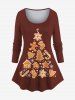 Matching Tree Bells Gingerbread Candy Snowflake Christmas Pajamas for Couples Sleepwear Set -  