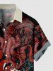 Octopus Flowers Print Plus Size Matching Hawaii Beach Outfit For Couples -  