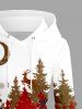 Christmas Tree Snowflake Moon Colorblock Print Plus Size Matching Outfit For Couples -  