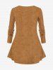 Christmas Gingerbread Holly Fruit Leaf Print Plus Size Matching Set -  