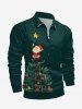 Ensemble assorti grande taille pour couples, motif sapin de Noël, boule et étoile, Père Noël - Noir 