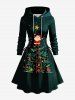 Ensemble assorti grande taille pour couples, motif sapin de Noël, boule et étoile, Père Noël - Noir 
