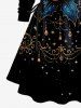 Christmas Holly Fruit Leaf Star Tassel Print Plus Size Matching Outfit For Couples -  