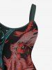 Robe débardeur hawaïenne à imprimé pieuvre et fleurs grande taille - café lumière 6X