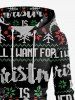 Plus Size Christmas Tree Snowflake Knitting 3D Print Lace Up Drawstring Hoodie Dress -  