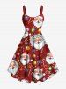 Christmas Ball Snowflake Santa Claus Candy Print Plus Size Matching Outfit For Couples -  