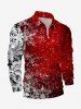 Ombre Christmas Snowflake Print Plus Size Matching Outfit For Couples -  