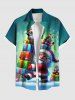 Christmas Santa Claus Penguin Snowflake Print Plus Size Matching Outfit For Couples -  