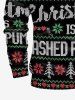 Christmas Tree Snowflake Knitting 3D Print Plus Size Matching Outfit For Couples -  