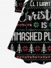 Christmas Tree Snowflake Knitting 3D Print Plus Size Matching Outfit For Couples -  