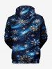 Christmas Snowflake Galaxy Swirl Print Plus Size Matching Outfit For Couples -  