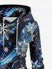 Christmas Snowflake Galaxy Swirl Print Plus Size Matching Outfit For Couples -  