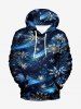 Christmas Snowflake Galaxy Swirl Print Plus Size Matching Outfit For Couples -  