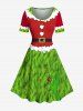 Christmas Elf Claws Santa Claus Costume Print Plus Size Matching Outfit For Couples -  