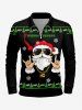 Christmas Tree Snowflake Santa Claus Microphone Print Plus Size Matching Outfit For Couples -  