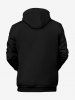 Sweat à capuche à manches longues pour femme grande taille, imprimé sapin de Noël, flocons de neige et Père Noël. - Noir XL