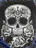 Plus Size Skull Rose Tie Dye Print Cinched Ruched Tie Boyshorts Tankini Swimsuit -  