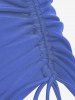 Plus Size Halter Backless Empire Waist Modest Boyshorts Tankini Swimsuit -  
