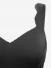 Plus Size Solid Pockets A Line Dress with Removable Belt -  