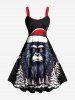 Christmas Tree Snowflake Hat Gorilla Print Plus Size Matching Outfit For Couples -  