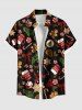 Christmas Gingerbread Star Bowknot Candy Snowflake Print Plus Size Matching Outfit For Couples -  
