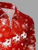 Christmas Tree Elk Snowflake Print Plus Size Matching Outfit For Couples -  