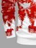 Christmas Tree Elk Snowflake Print Plus Size Matching Outfit For Couples -  