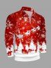 Christmas Tree Elk Snowflake Print Plus Size Matching Outfit For Couples -  