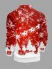 Christmas Tree Elk Snowflake Print Plus Size Matching Outfit For Couples -  