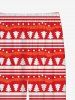 Pantalon de jogging imprimé sapins de Noël pour homme grande taille - Rouge 5XL