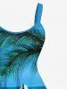 Plus Size Christmas Snowman Coconut Tree Sea Sailboat Print Hawaii A Line Dress -  