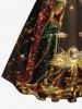 Plus Size Christmas Nativity of Jesus Print Vintage Swing A Line Dress -  